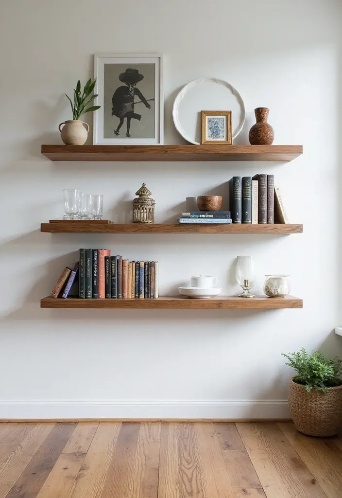 50 Modern Minimalist Living Room Ideas for a Sleek and Stylish Home 3 50 Modern Minimalist Living Room Ideas for a Sleek and Stylish Home - 3. Floating Shelves