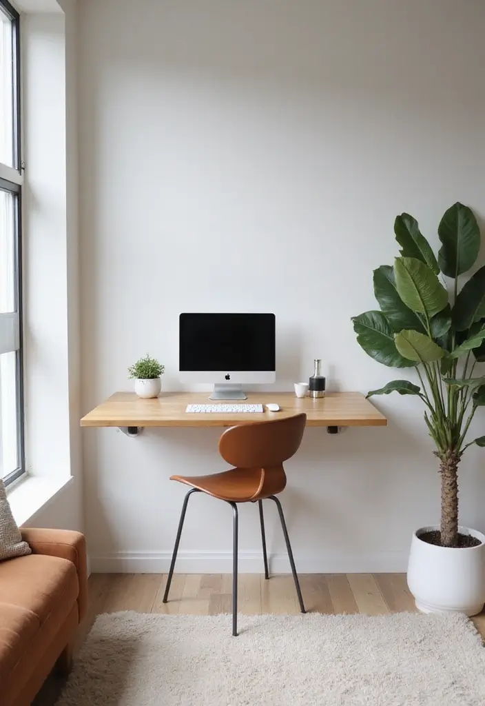 50 Modern Minimalist Living Room Ideas for a Sleek and Stylish Home 44 50 Modern Minimalist Living Room Ideas for a Sleek and Stylish Home - 40. Floating Workspaces