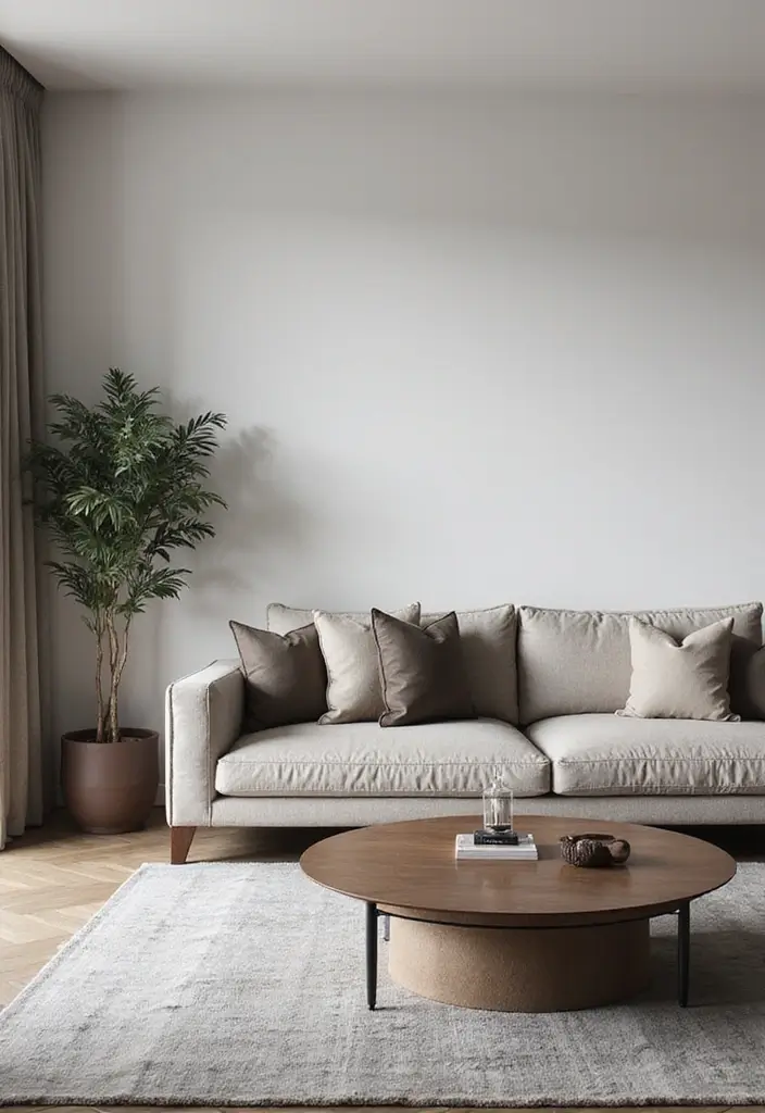 50 Modern Minimalist Living Room Ideas for a Sleek and Stylish Home 50 50 Modern Minimalist Living Room Ideas for a Sleek and Stylish Home - 46. Monochromatic Textures