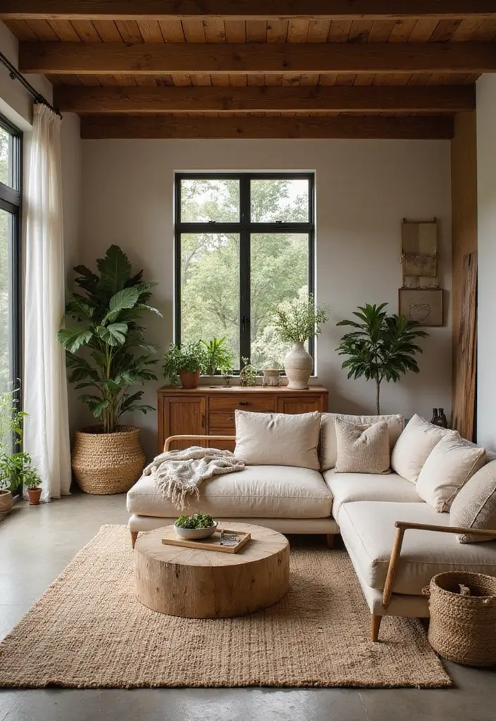 50 Modern Rustic Living Room Ideas That Balance Warmth and Simplicity - 14. Eco-Friendly Materials