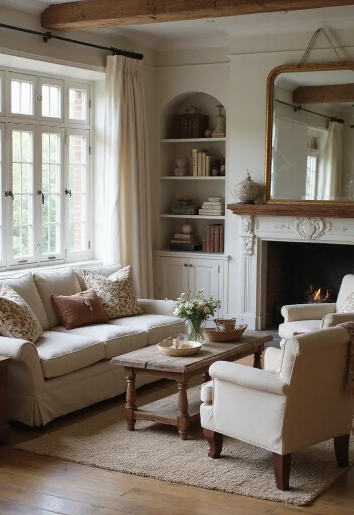 50 Modern Rustic Living Room Ideas That Balance Warmth and Simplicity - 22. Distressed Finishes