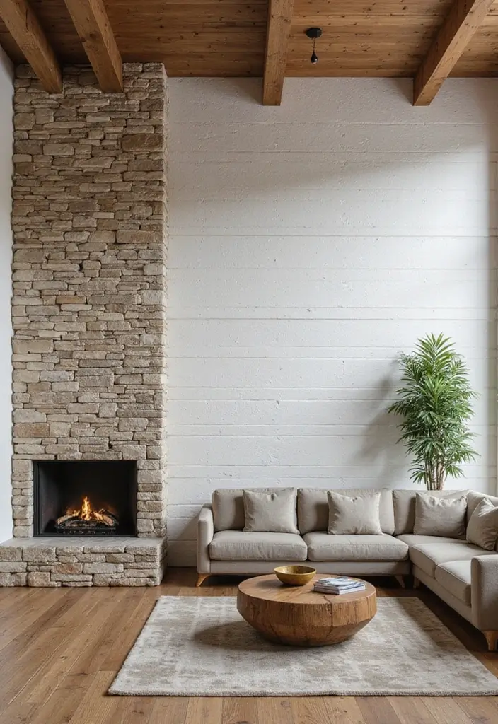 50 Modern Rustic Living Room Ideas That Balance Warmth and Simplicity - 24. Textured Walls
