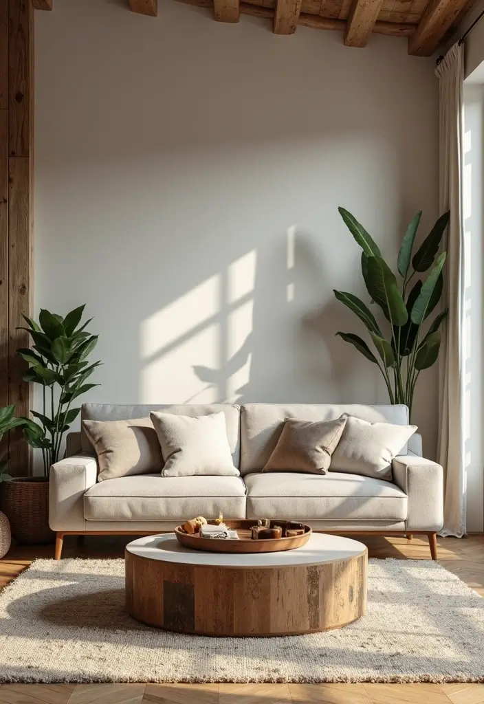 50 Modern Rustic Living Room Ideas That Balance Warmth and Simplicity - 35. Focal Point Furniture