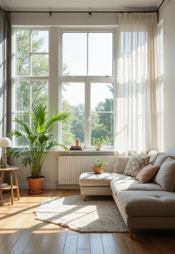 50 Modern Rustic Living Room Ideas That Balance Warmth and Simplicity - 4. Natural Light Maximization