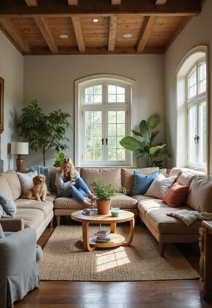 50 Modern Rustic Living Room Ideas That Balance Warmth and Simplicity - 50. Family-Friendly Features