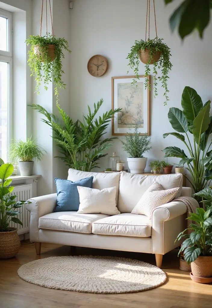 50 Modern Rustic Living Room Ideas That Balance Warmth and Simplicity - 6. Greenery and Indoor Plants