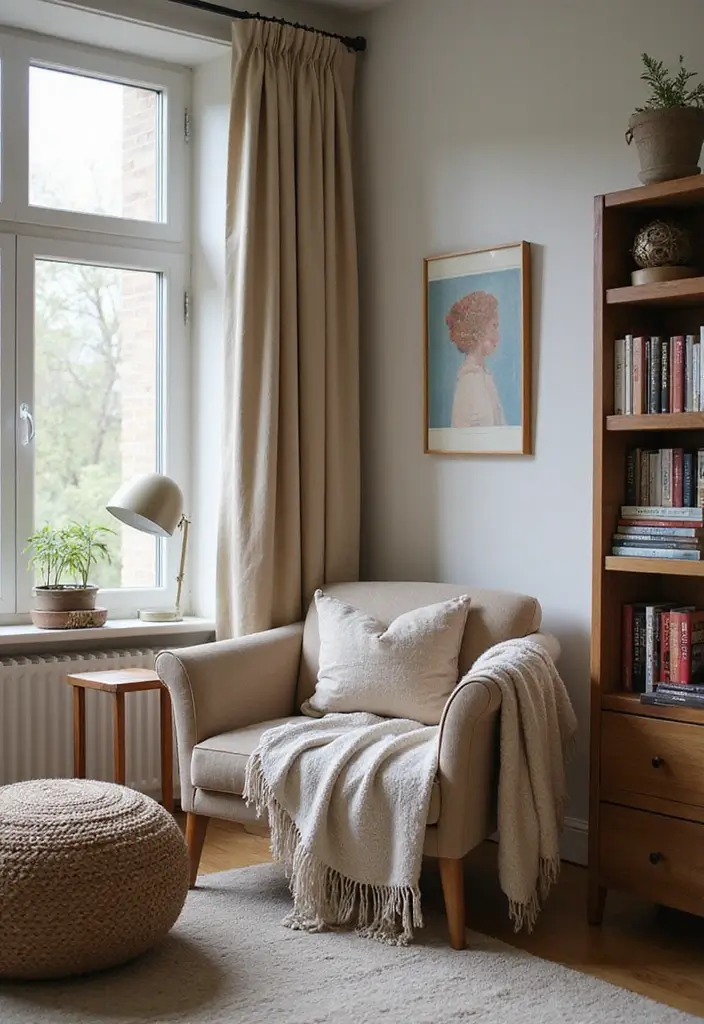 50 Modern Traditional Living Room Ideas That Balance Comfort and Elegance 12 50 Modern Traditional Living Room Ideas That Balance Comfort and Elegance - 12. Cozy Reading Nook