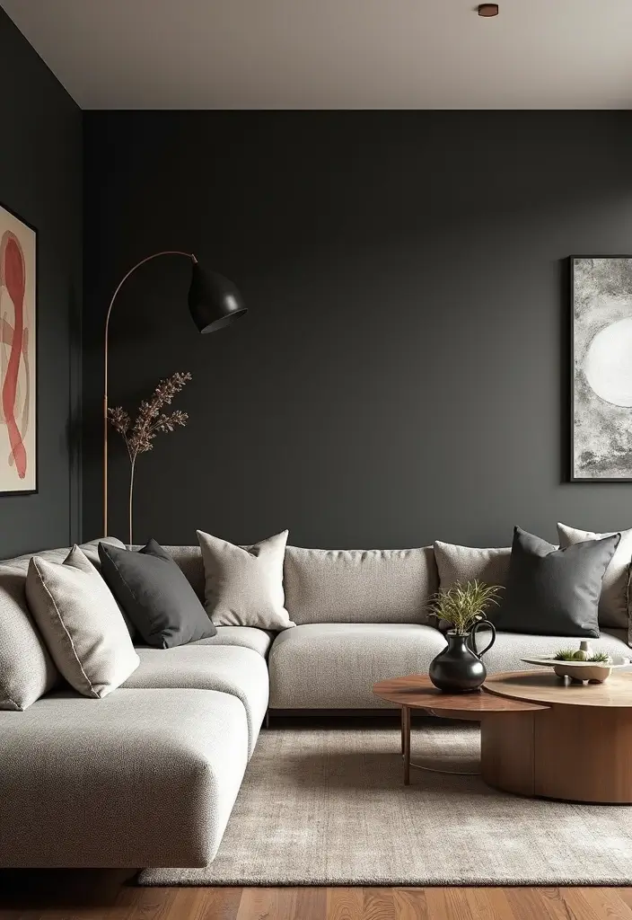50 Modern Traditional Living Room Ideas That Balance Comfort and Elegance 18 50 Modern Traditional Living Room Ideas That Balance Comfort and Elegance - 18. Bold Accent Walls