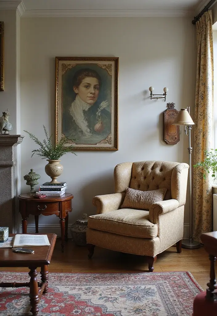 50 Modern Traditional Living Room Ideas That Balance Comfort and Elegance 2 50 Modern Traditional Living Room Ideas That Balance Comfort and Elegance - 2. Vintage Finds