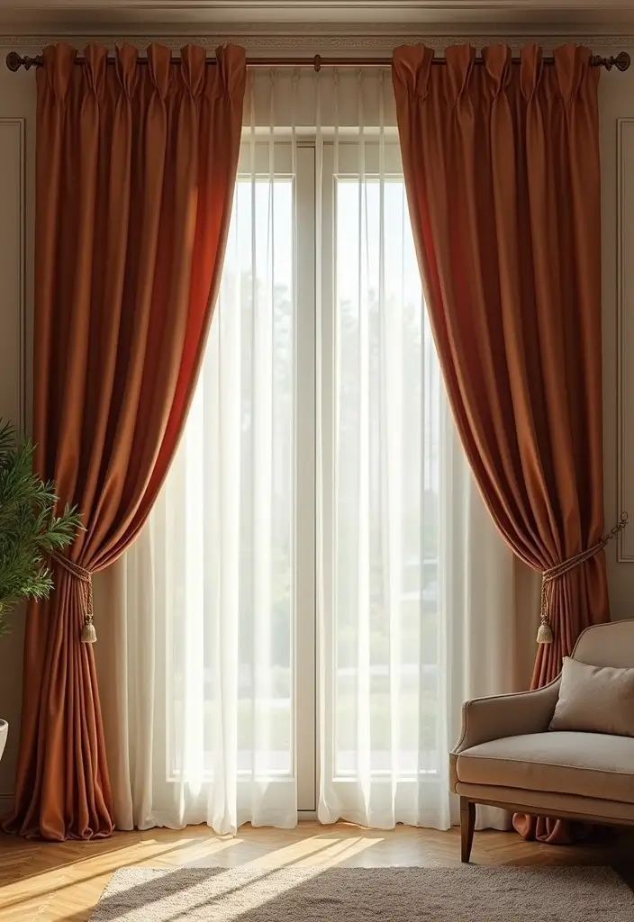 50 Modern Traditional Living Room Ideas That Balance Comfort and Elegance 22 50 Modern Traditional Living Room Ideas That Balance Comfort and Elegance - 22. Elegant Curtains