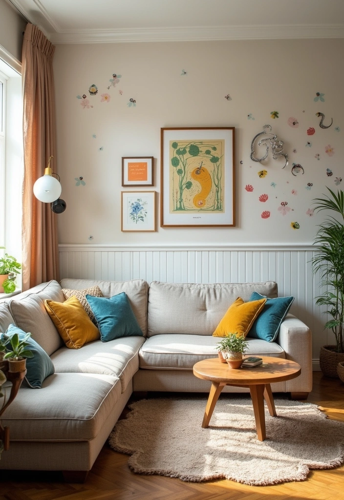 50 Modern Traditional Living Room Ideas That Balance Comfort and Elegance 24 50 Modern Traditional Living Room Ideas That Balance Comfort and Elegance - 24. Creative Wall Treatments