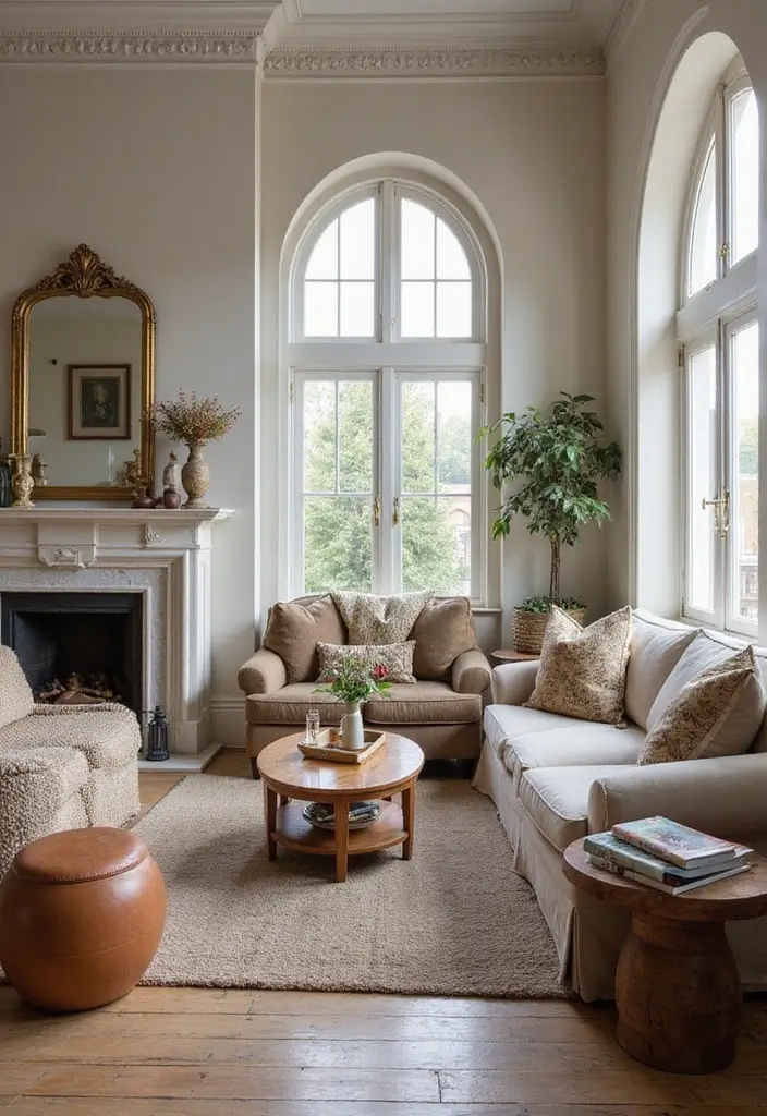 50 Modern Traditional Living Room Ideas That Balance Comfort and Elegance 25 50 Modern Traditional Living Room Ideas That Balance Comfort and Elegance - 25. Layered Furniture Arrangements