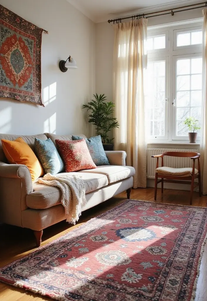 50 Modern Traditional Living Room Ideas That Balance Comfort and Elegance 4 50 Modern Traditional Living Room Ideas That Balance Comfort and Elegance - 4. Layered Textiles