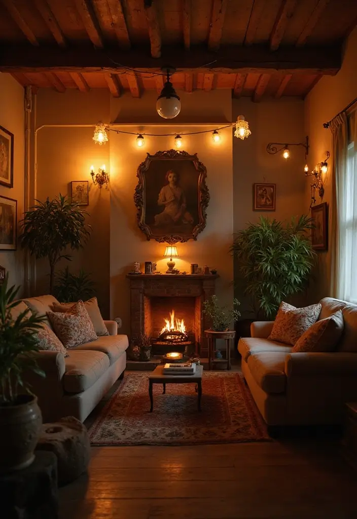 50 Modern Traditional Living Room Ideas That Balance Comfort and Elegance 41 50 Modern Traditional Living Room Ideas That Balance Comfort and Elegance - 41. Warm Lighting Fixtures