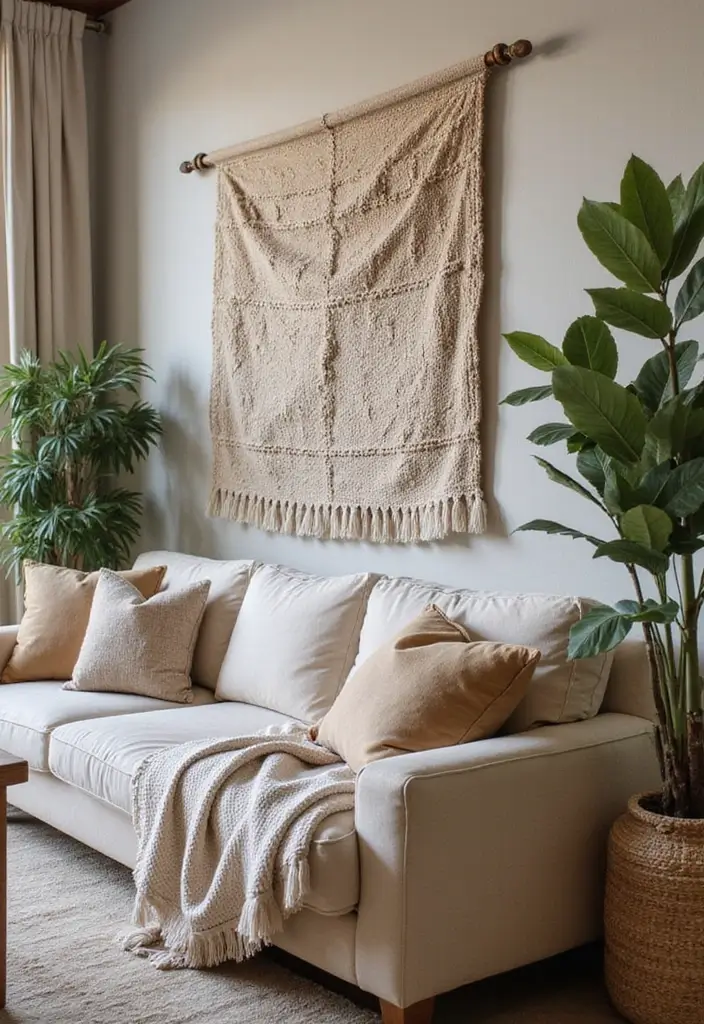 50 Modern Traditional Living Room Ideas That Balance Comfort and Elegance 45 50 Modern Traditional Living Room Ideas That Balance Comfort and Elegance - 45. Textured Wall Hangings