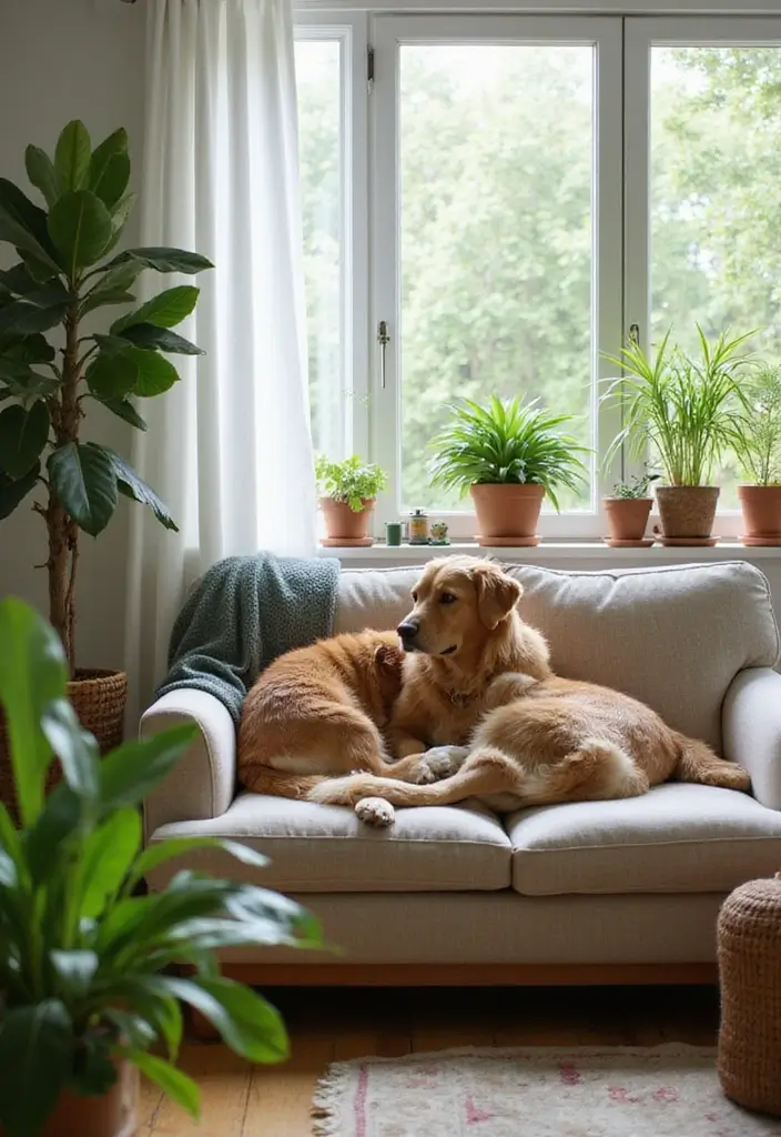 50 Plant Decor Ideas for Living Rooms That Bring Life Indoors 13 50 Plant Decor Ideas for Living Rooms That Bring Life Indoors - 13. Pet-Friendly Plant Choices