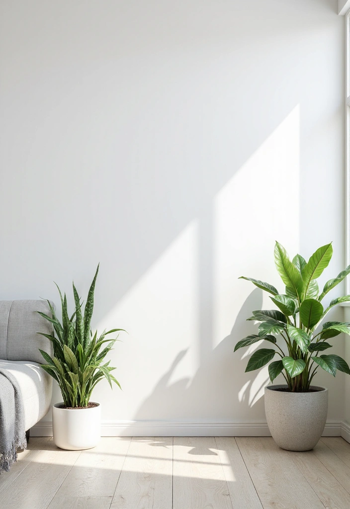 50 Plant Decor Ideas for Living Rooms That Bring Life Indoors 14 50 Plant Decor Ideas for Living Rooms That Bring Life Indoors - 14. Minimalist Plant Decor