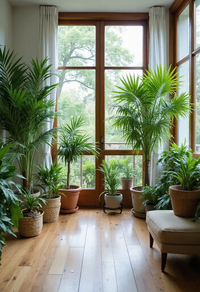 50 Plant Decor Ideas for Living Rooms That Bring Life Indoors 28 50 Plant Decor Ideas for Living Rooms That Bring Life Indoors - 26. Indoor Palm Oasis