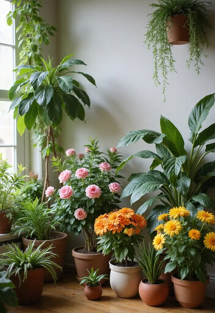 50 Plant Decor Ideas for Living Rooms That Bring Life Indoors 32 50 Plant Decor Ideas for Living Rooms That Bring Life Indoors - 30. Indoor Flowering Plants