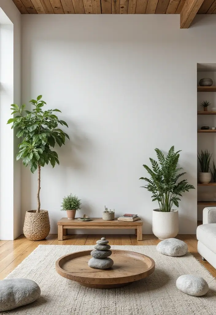 50 Plant Decor Ideas for Living Rooms That Bring Life Indoors 34 50 Plant Decor Ideas for Living Rooms That Bring Life Indoors - 32. Zen Garden Inspirations