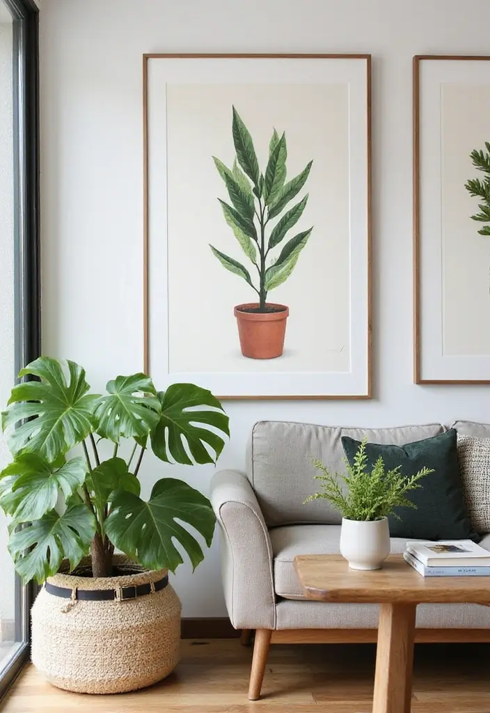 50 Plant Decor Ideas for Living Rooms That Bring Life Indoors 37 50 Plant Decor Ideas for Living Rooms That Bring Life Indoors - 35. Plant-themed Wall Hangings