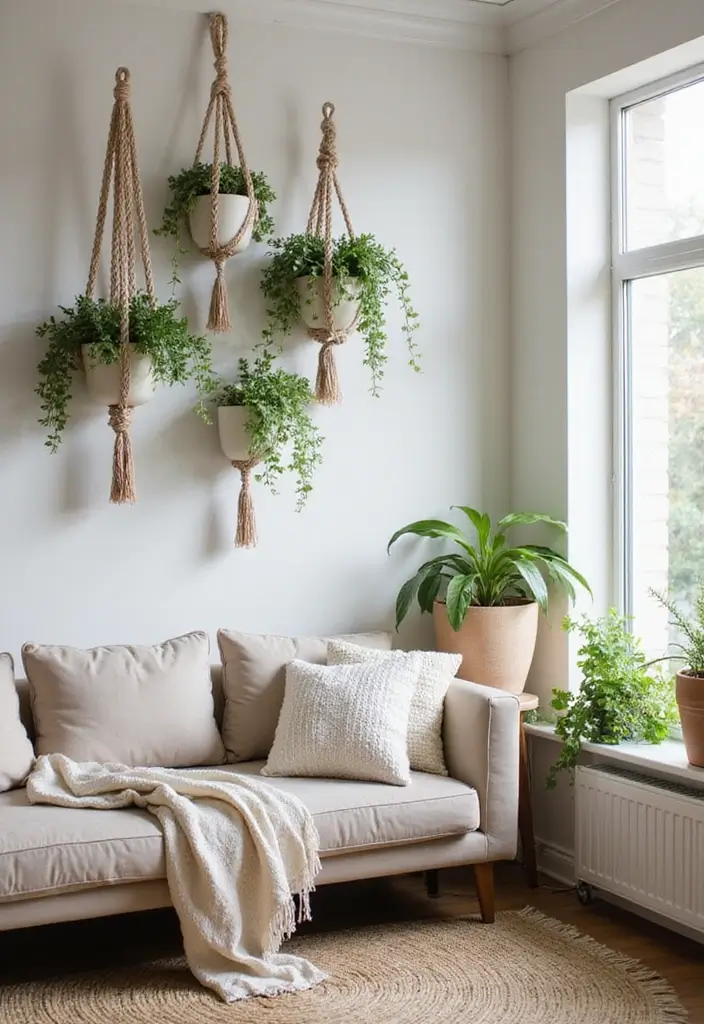 50 Plant Decor Ideas for Living Rooms That Bring Life Indoors 40 50 Plant Decor Ideas for Living Rooms That Bring Life Indoors - 36. Macramé Plant Holders