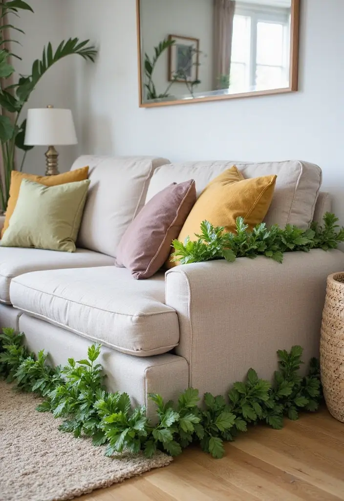 50 Plant Decor Ideas for Living Rooms That Bring Life Indoors 49 50 Plant Decor Ideas for Living Rooms That Bring Life Indoors - 45. Creative Plant Edging