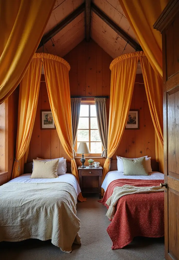 50 Shared Bedroom Ideas for Boys and Girls That Actually Work 22 50 Shared Bedroom Ideas for Boys and Girls That Actually Work - 20. Cozy Canopy Beds