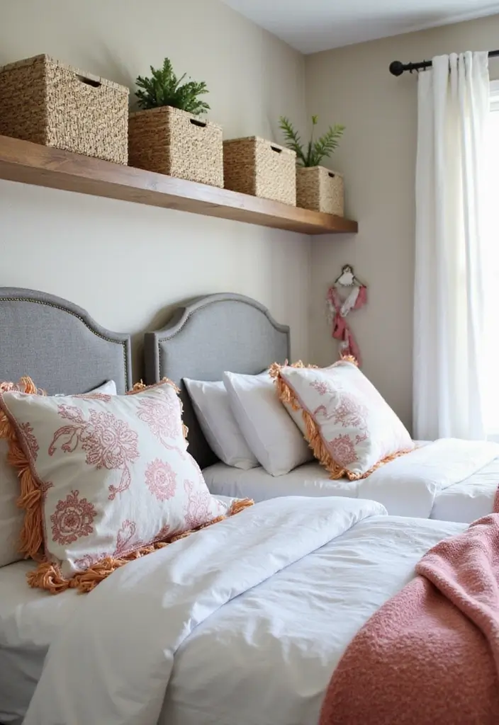 50 Shared Bedroom Ideas for Boys and Girls That Actually Work 3 50 Shared Bedroom Ideas for Boys and Girls That Actually Work - 3. Stylish Storage Solutions