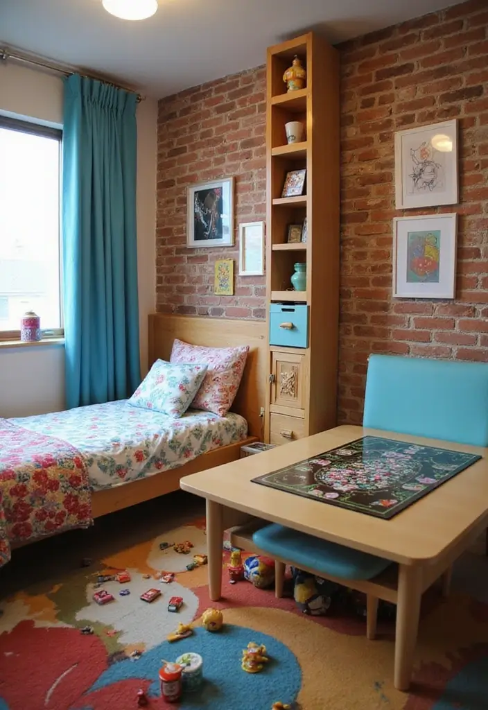 50 Shared Bedroom Ideas for Boys and Girls That Actually Work 40 50 Shared Bedroom Ideas for Boys and Girls That Actually Work - 36. Interactive Space for Games