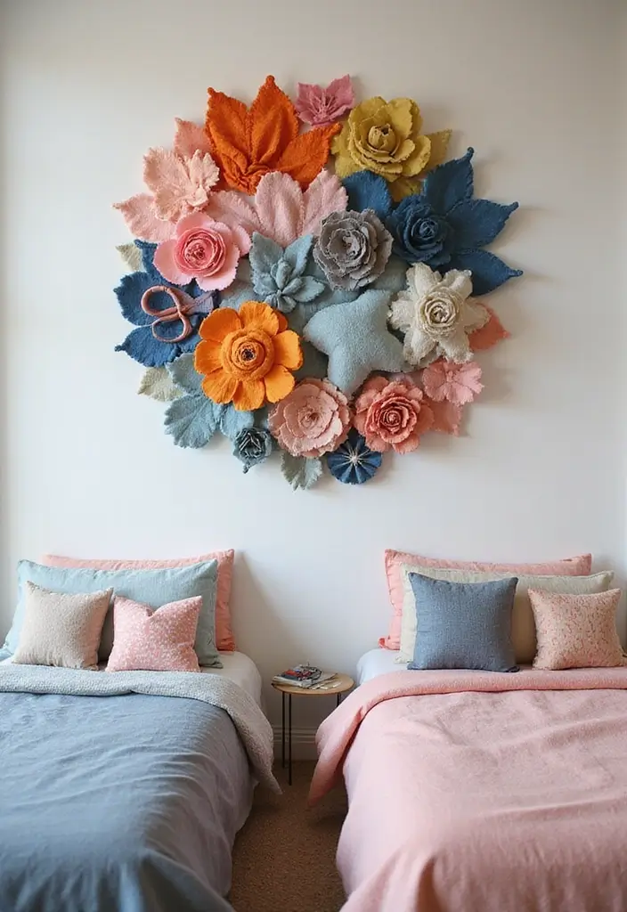 50 Shared Bedroom Ideas for Boys and Girls That Actually Work 41 50 Shared Bedroom Ideas for Boys and Girls That Actually Work - 37. Soft Wall Art