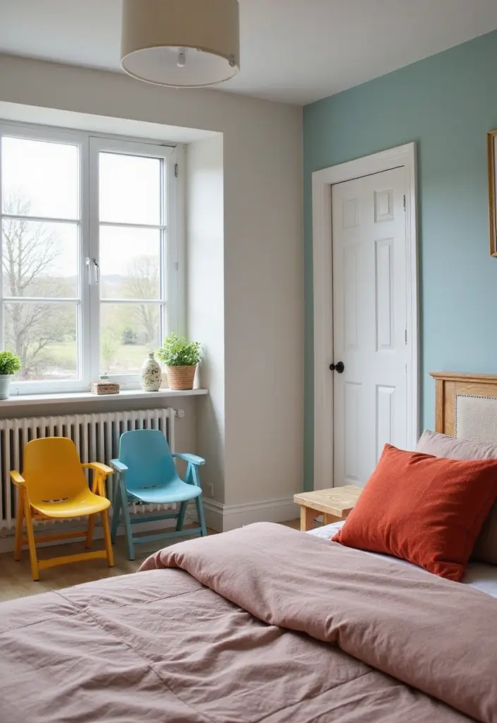 50 Shared Bedroom Ideas for Boys and Girls That Actually Work 46 50 Shared Bedroom Ideas for Boys and Girls That Actually Work - 42. Practical Folding Chairs