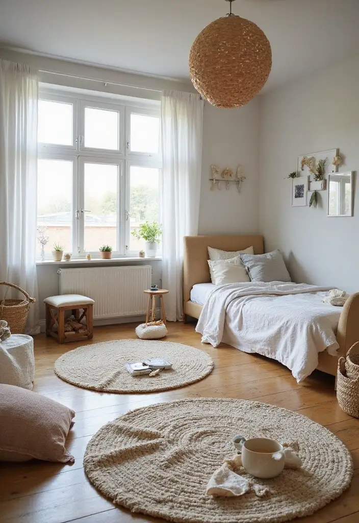 50 Shared Bedroom Ideas for Boys and Girls That Actually Work 49 50 Shared Bedroom Ideas for Boys and Girls That Actually Work - 45. Cozy Picnic Mats