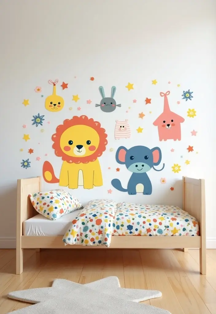 50 Shared Bedroom Ideas for Boys and Girls That Actually Work 7 50 Shared Bedroom Ideas for Boys and Girls That Actually Work - 7. Wall Decals for Easy Decor