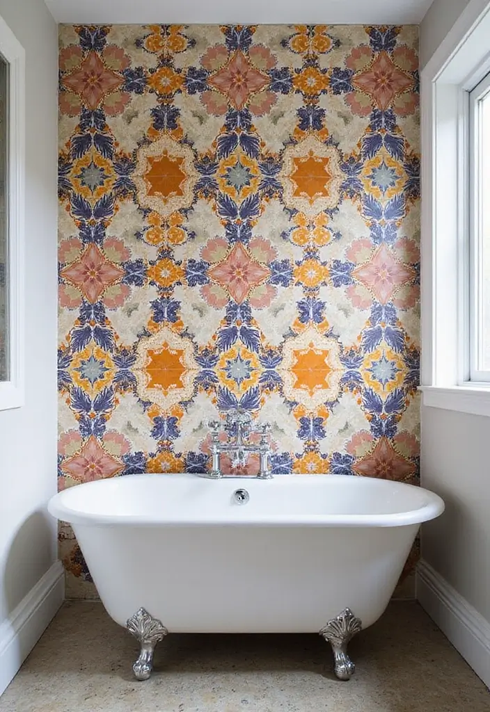 50 Small Bathroom with Tub Ideas That Save Space in Style 11 50 Small Bathroom with Tub Ideas That Save Space in Style - 11. Statement Tiles for Eye-Catching Appeal