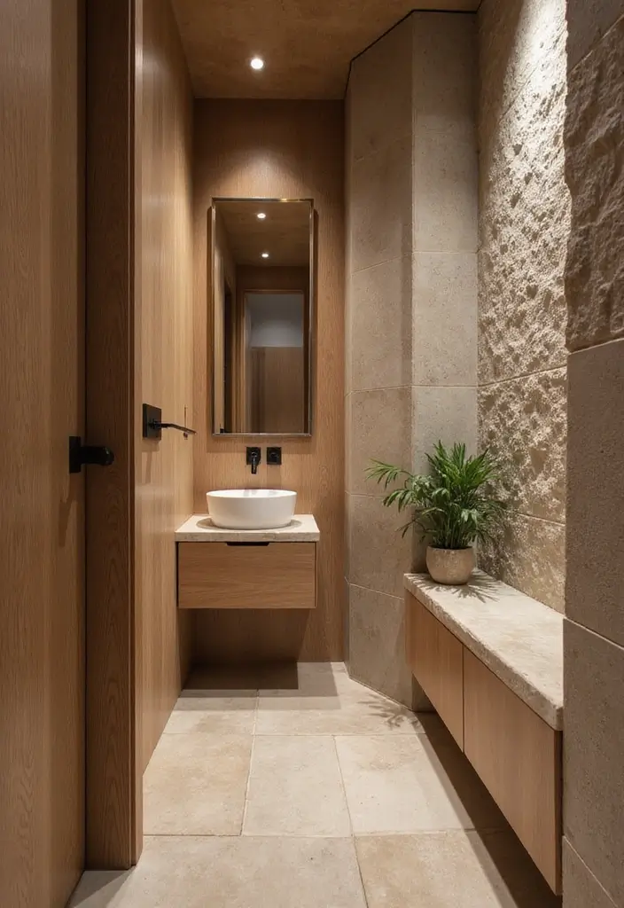 50 Small Bathroom with Tub Ideas That Save Space in Style 21 50 Small Bathroom with Tub Ideas That Save Space in Style - 19. Use of Natural Materials