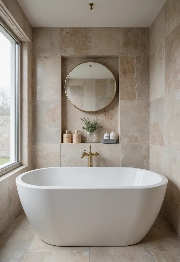 50 Small Bathroom with Tub Ideas That Save Space in Style 22 50 Small Bathroom with Tub Ideas That Save Space in Style - 20. Play with Shapes and Forms