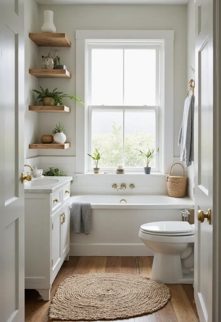50 Small Bathroom with Tub Ideas That Save Space in Style 24 50 Small Bathroom with Tub Ideas That Save Space in Style - 22. Create Zones with Decor