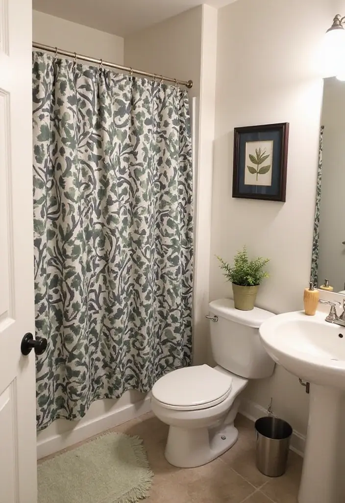 50 Small Bathroom with Tub Ideas That Save Space in Style 26 50 Small Bathroom with Tub Ideas That Save Space in Style - 24. Unique Shower Curtain Designs