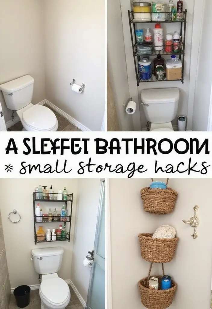 50 Small Bathroom with Tub Ideas That Save Space in Style 33 50 Small Bathroom with Tub Ideas That Save Space in Style - 31. Implement Clever Storage Hacks