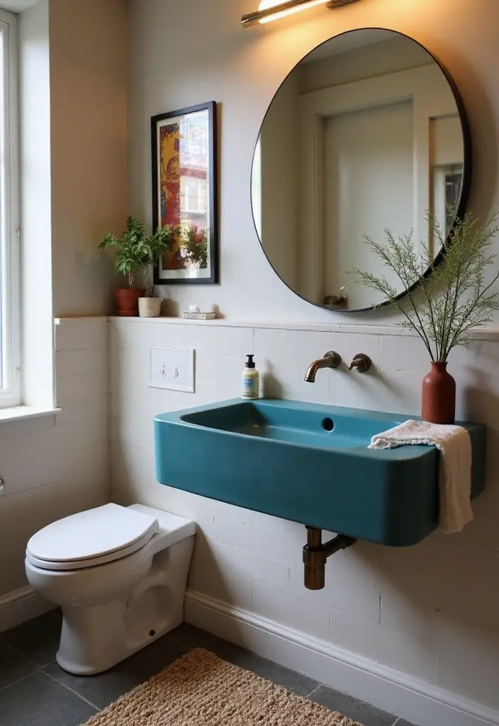 50 Small Bathroom with Tub Ideas That Save Space in Style 44 50 Small Bathroom with Tub Ideas That Save Space in Style - 40. Go for Statement Sinks