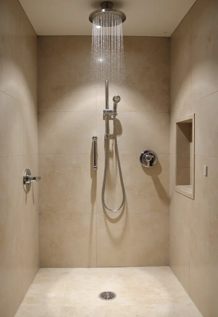 50 Small Bathroom with Tub Ideas That Save Space in Style 49 50 Small Bathroom with Tub Ideas That Save Space in Style - 45. Install a Rain Shower Head