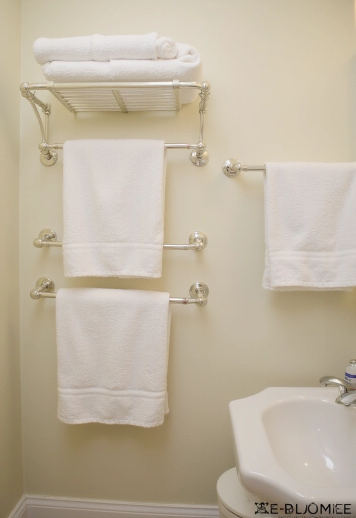 50 Small Bathroom with Tub Ideas That Save Space in Style 53 50 Small Bathroom with Tub Ideas That Save Space in Style - 49. Elegant Towel Bars and Racks