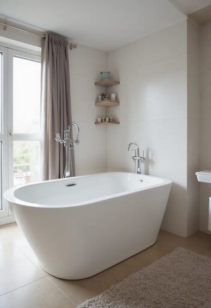 50 Small Bathroom with Tub Ideas That Save Space in Style 5 50 Small Bathroom with Tub Ideas That Save Space in Style - 5. Space-Saving Wall-Mounted Tubs