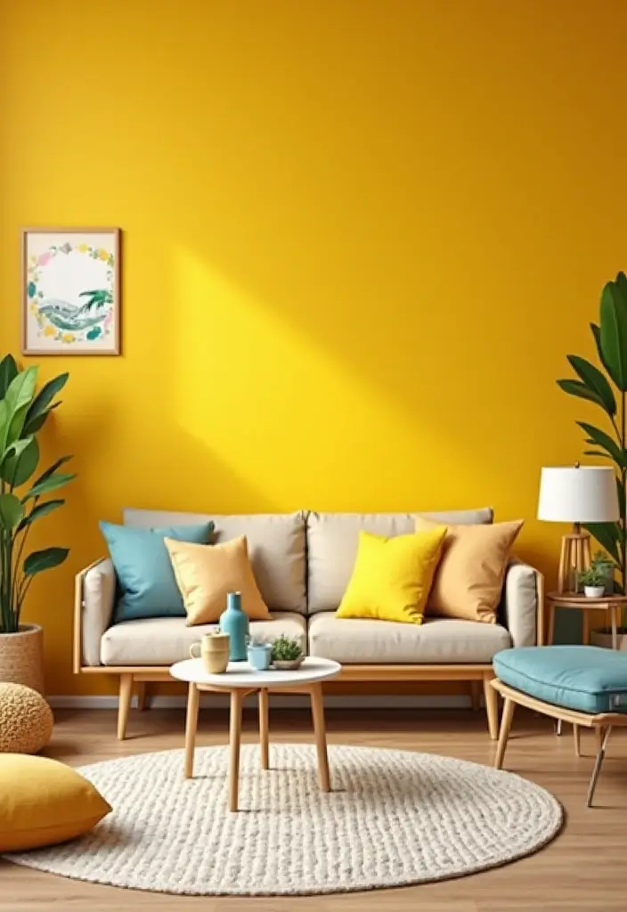 50 Stunning Paint Colors for Living Room Walls That Instantly Upgrade Your Space 11 50 Stunning Paint Colors for Living Room Walls That Instantly Upgrade Your Space - 11. Bright Mustard Yellow