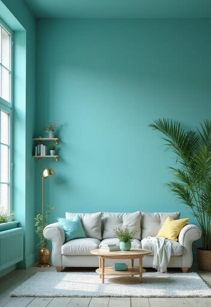 50 Stunning Paint Colors for Living Room Walls That Instantly Upgrade Your Space 17 50 Stunning Paint Colors for Living Room Walls That Instantly Upgrade Your Space - 17. Deep Aqua