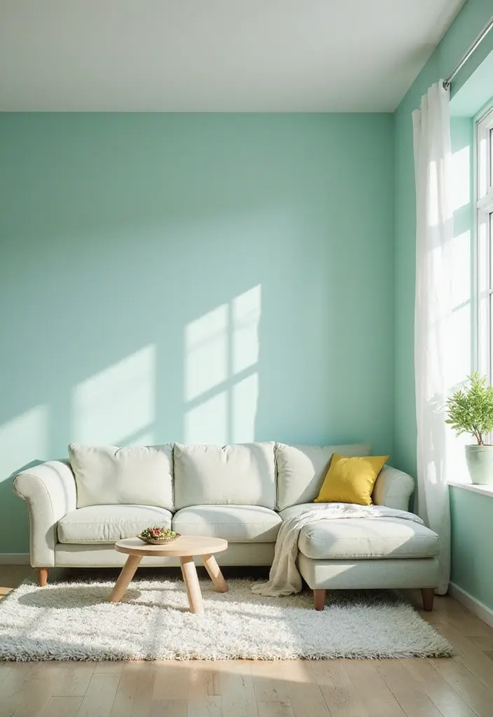 50 Stunning Paint Colors for Living Room Walls That Instantly Upgrade Your Space 19 50 Stunning Paint Colors for Living Room Walls That Instantly Upgrade Your Space - 19. Frosty Mint