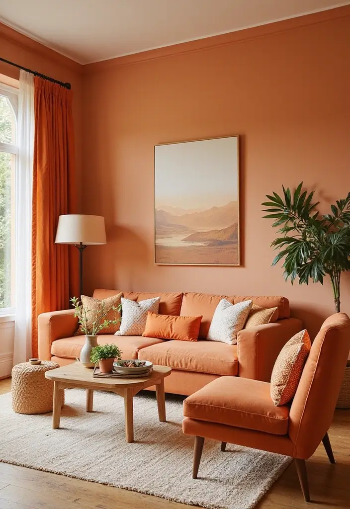 50 Stunning Paint Colors for Living Room Walls That Instantly Upgrade Your Space 29 50 Stunning Paint Colors for Living Room Walls That Instantly Upgrade Your Space - 29. Warm Apricot
