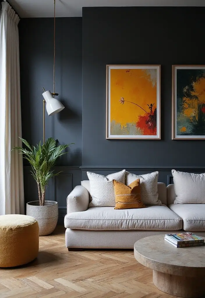 50 Stunning Paint Colors for Living Room Walls That Instantly Upgrade Your Space 3 50 Stunning Paint Colors for Living Room Walls That Instantly Upgrade Your Space - 3. Deep Charcoal