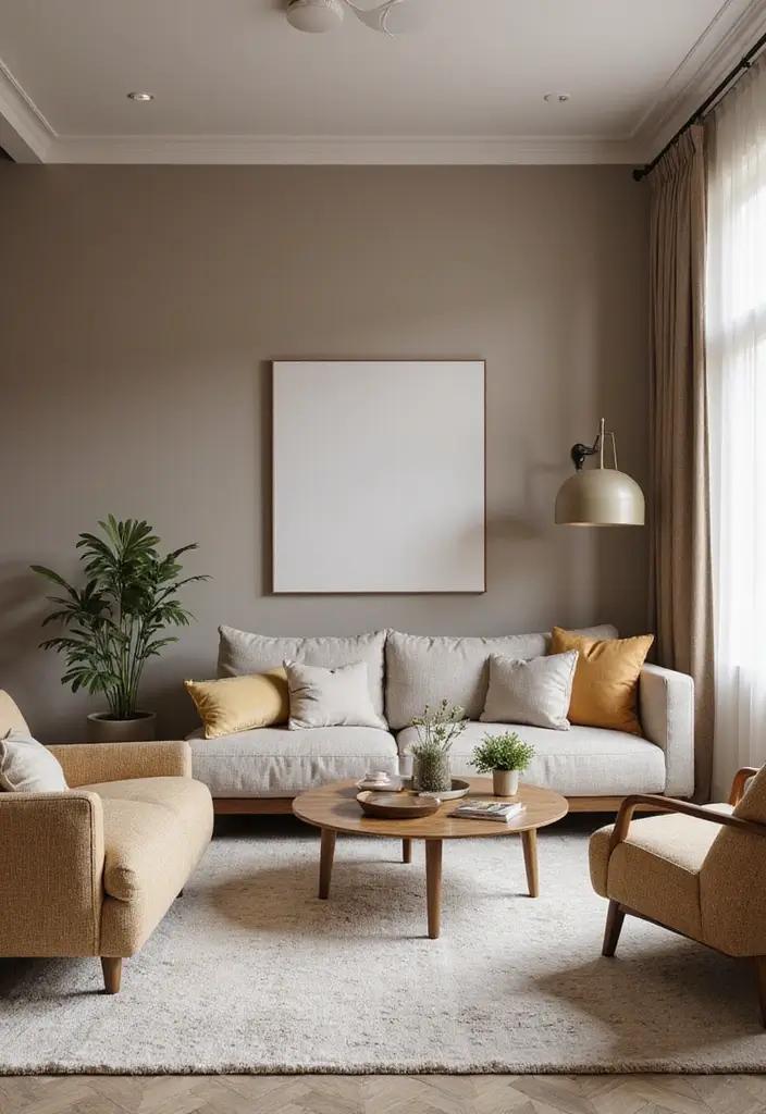 50 Stunning Paint Colors for Living Room Walls That Instantly Upgrade Your Space 36 50 Stunning Paint Colors for Living Room Walls That Instantly Upgrade Your Space - 36. Soft Taupe